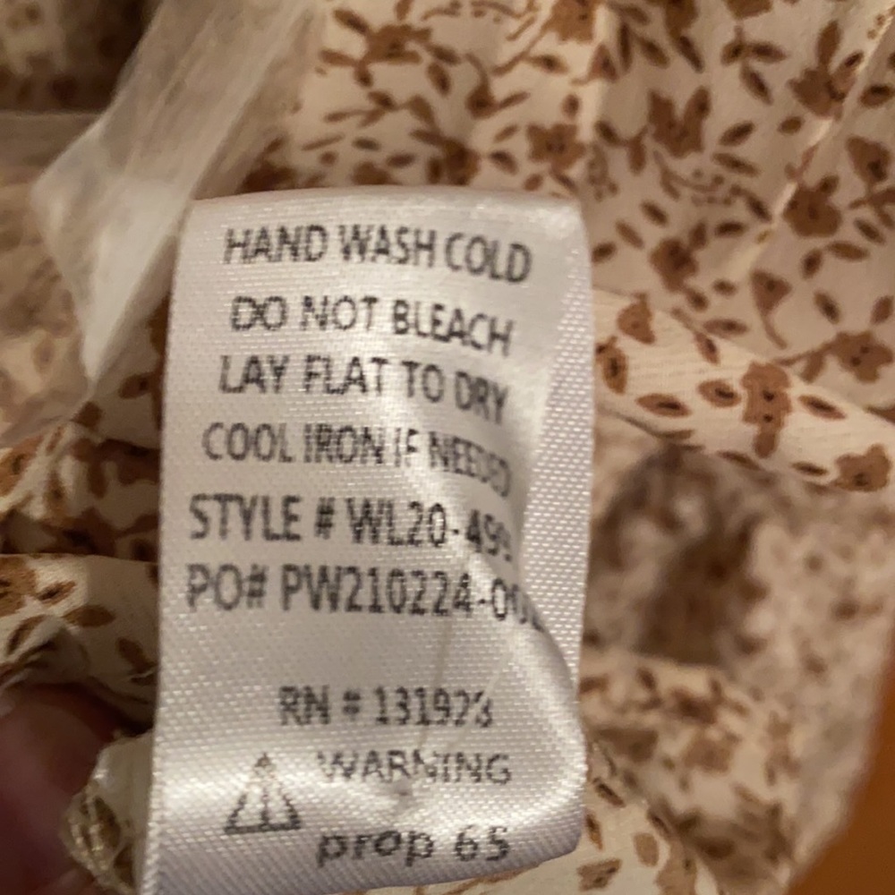 Wishlist Apparel Cream and Black Peplum Button Top - Picture 9 of 9